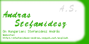 andras stefanidesz business card