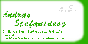 andras stefanidesz business card